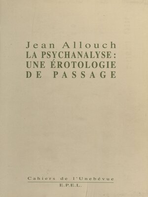 cover image of Érotologie analytique (1)
